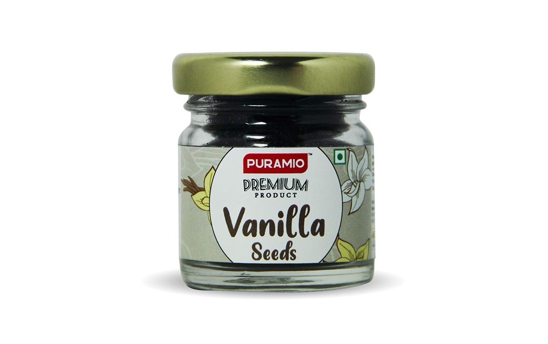 Puramio Vanilla Seeds    Glass Jar  20 grams